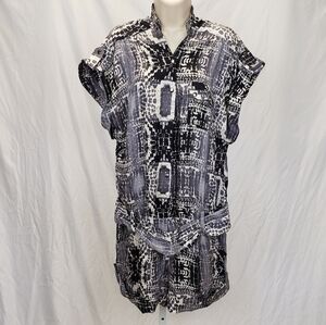 Bebe Snakeskin Romper Shorts with belt size large